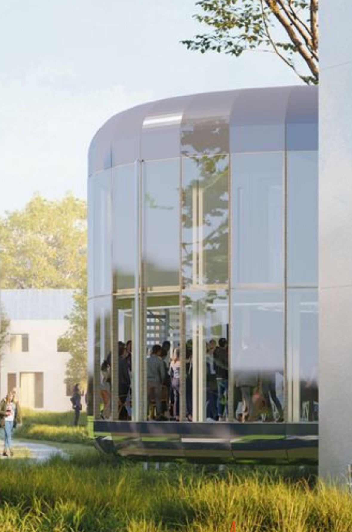 Interior view of the ICON structure showcasing modern design and sustainability